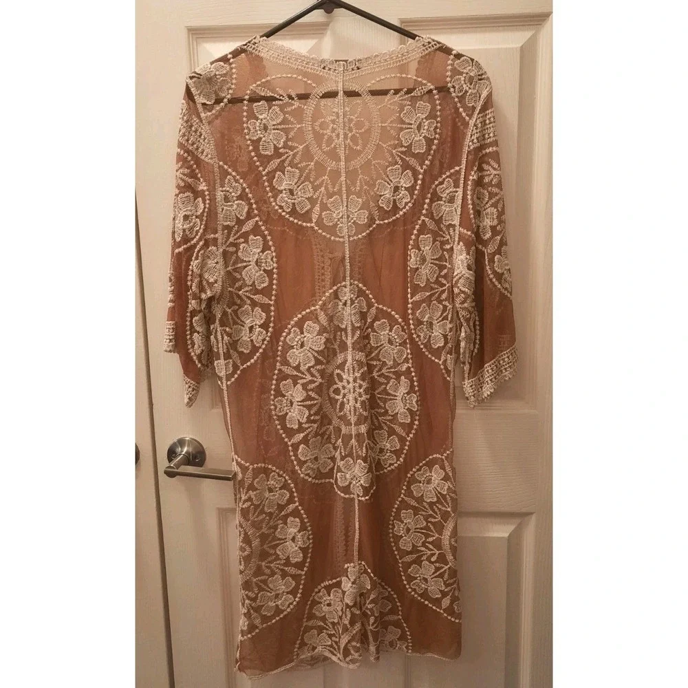 Ana & Rose Sheer Kimono Cover Up Womens Size Small Boho Fairy Bohemian Festival - Picture 4 of 11